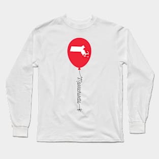 Massachusetts State Balloon Long Sleeve T-Shirt